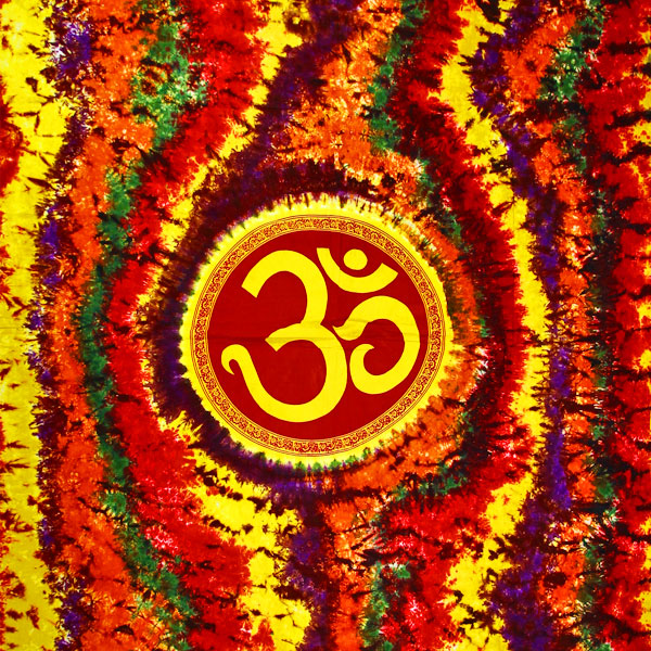 Om Shanti in Tie Dye Tapestry in Double(Full) size