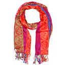 Four-Color Om Meditation Symbol Handwoven Tassel Scarf | Wild Lotus® | @wildlotusbrand