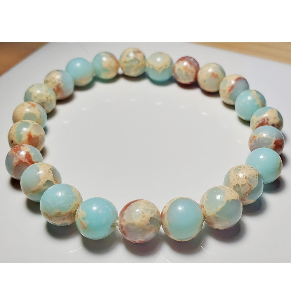 8mm Opal Beaded Elastic Stretch Bracelet | Wild Lotus® | @wildlotusbrand