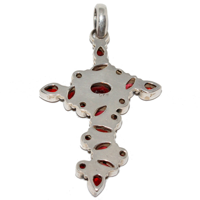 Artisan Handcrafted Red Garnet Cross Pendant | Wild Lotus® | @wildlotusbrand