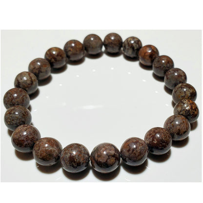 8mm Petrified Wood Beaded Elastic Stretch Bracelet | Wild Lotus® | @wildlotusbrand