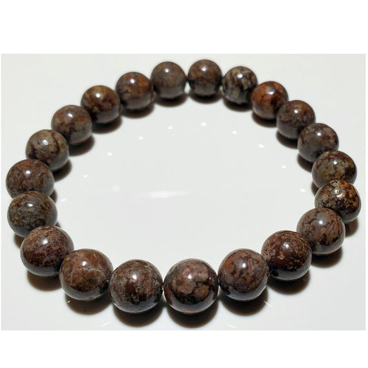 8mm Petrified Wood Beaded Elastic Stretch Bracelet | Wild Lotus® | @wildlotusbrand