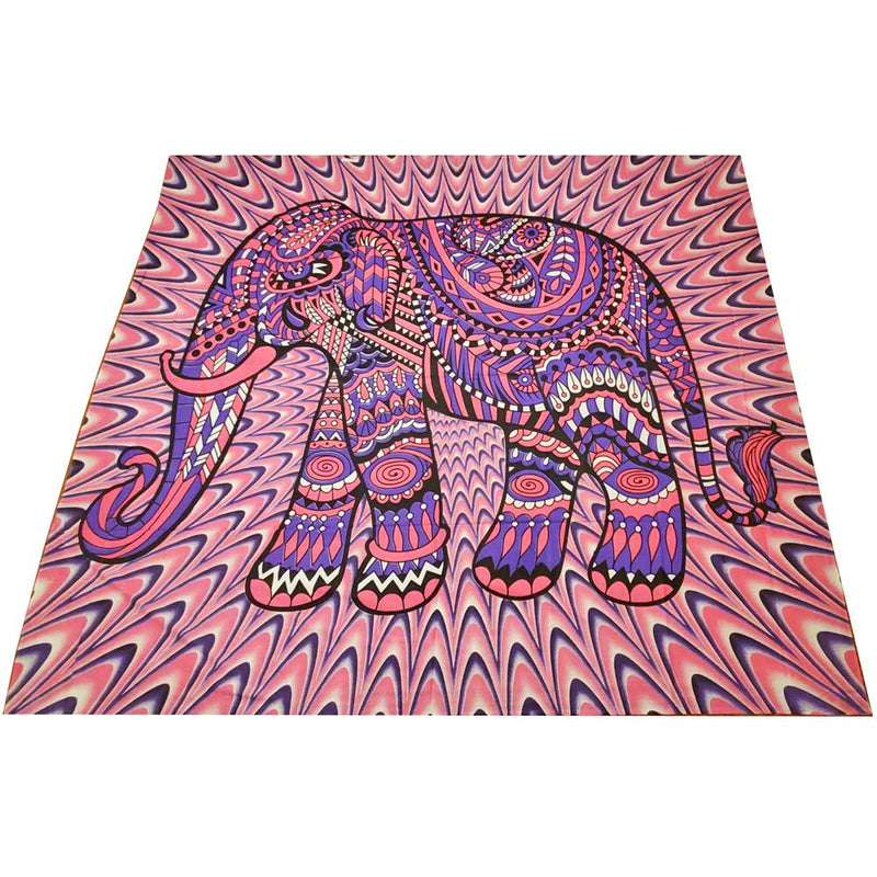 Pink Festival Boho Jeweled Elephant Home Decor Tapestry | wildlotusbrand.com
