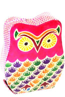 Pink Vintage Owl Leather Art Coin Bank | Wild Lotus® | @wildlotusbrand
