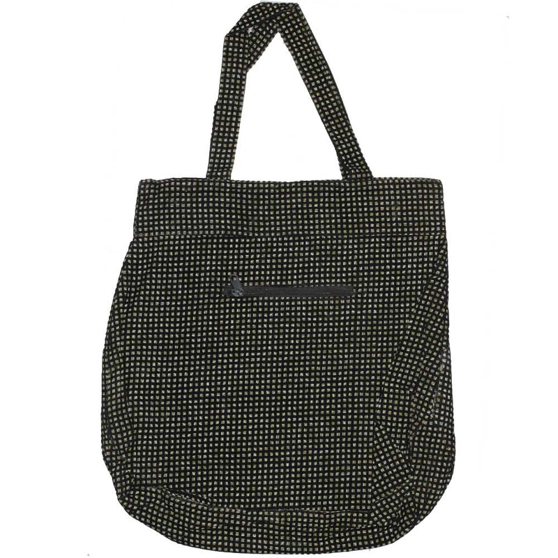 Pleated Trouser Pattern Tote Bag with Pockets and Compartments | Wild Lotus® | @wildlotusbrand