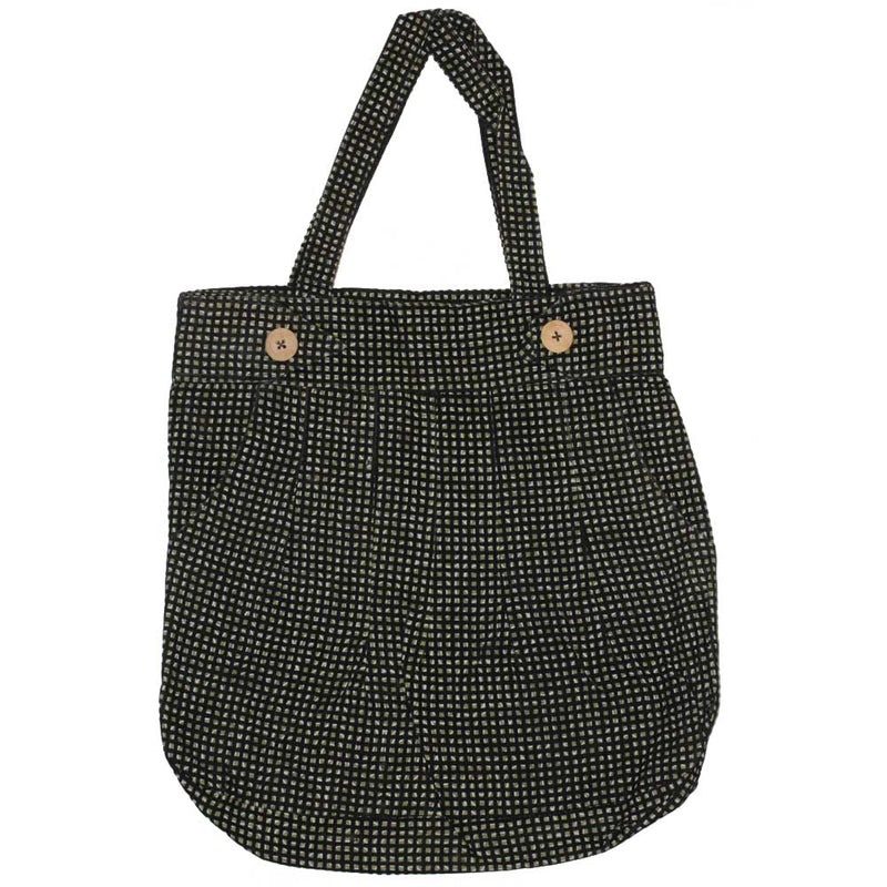 Pleated Trouser Pattern Tote Bag with Pockets and Compartments | Wild Lotus®
