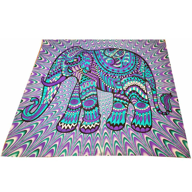 Purple Festival Boho Jeweled Elephant Home Decor Tapestry | Wild Lotus® | @wildlotusbrand | wildlotusbrand.com