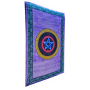 Purple Geometric Star Frame Brushstroke Pattern Tapestry Coverlet | Wild Lotus® | @wildlotusbrand