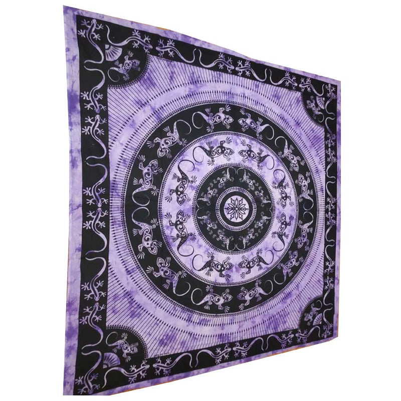 Purple Lizard Mandala Bohemian Tapestry Bedsheet | Wild Lotus® | @wildlotusbrand | wildlotusbrand.com