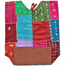 Raw Silk and Silk Embroidery Art Floral Patchwork Shoulder Bag | Wild Lotus® | @wildlotusbrand