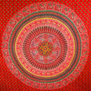 Red Elephants & Birds Tapestry