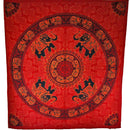 Red Grand Elephant Festival Mandala Tapestry