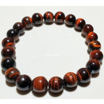 8mm Red Tigers Eye Beaded Elastic Stretch Bracelet | Wild Lotus® | @wildlotusbrand