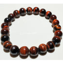 8mm Red Tigers Eye Beaded Elastic Stretch Bracelet | Wild Lotus® | @wildlotusbrand