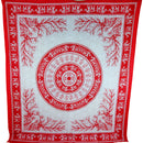 Red Tigers & Elephants Majestic Beasts Tapestry