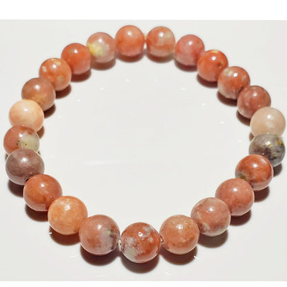 8mm Rhodochrosite Beaded Elastic Stretch Bracelet | Wild Lotus® | @wildlotusbrand