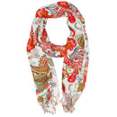 Royal Paisley Flower Design Tassel Scarf | Wild Lotus® | @wildlotusbrand