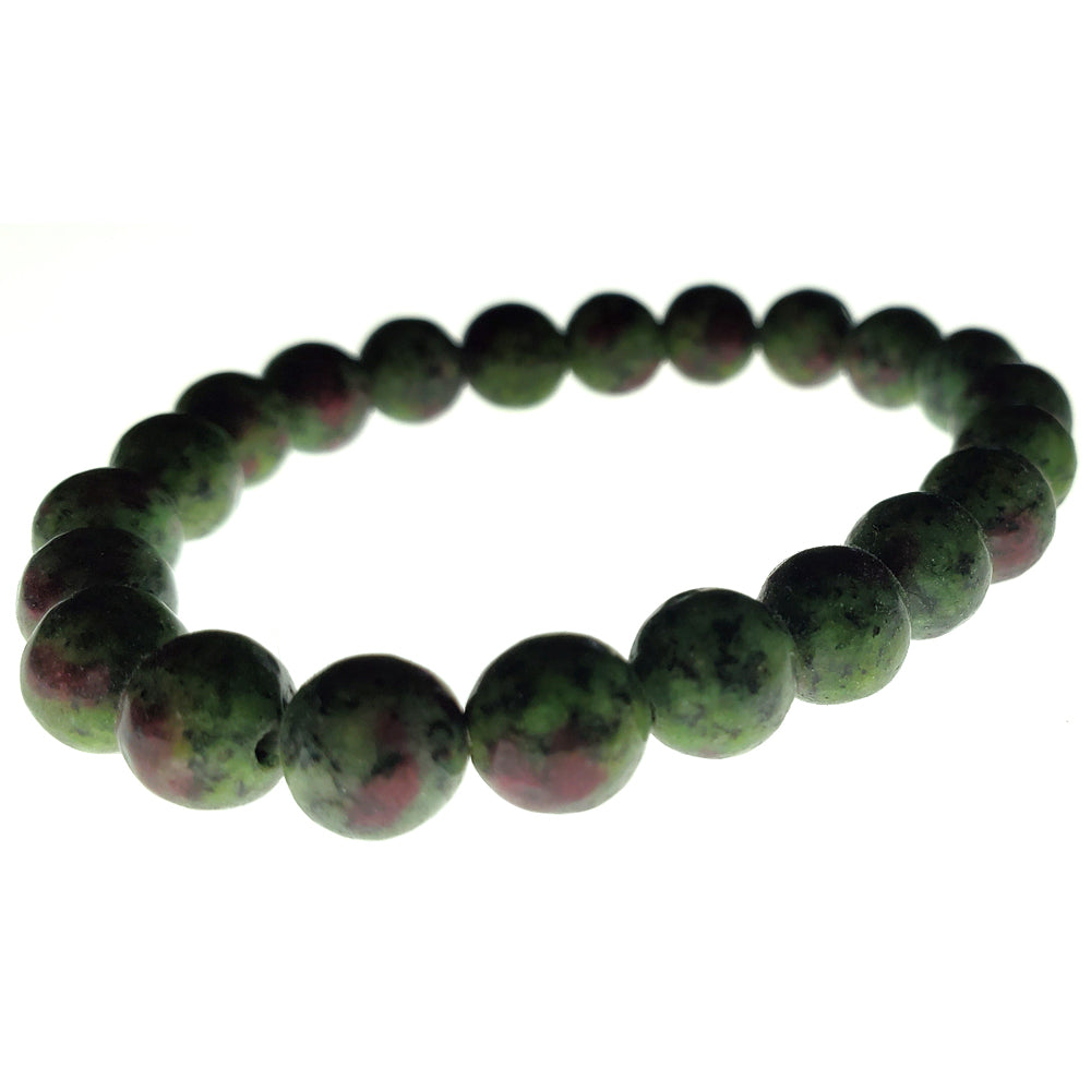 8mm Ruby Zoisite Beaded Elastic Stretch Bracelet | @giftshopwpb