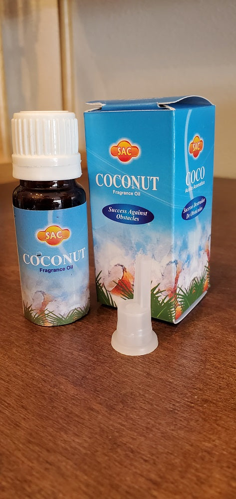 SAC Fragrance Oils | 10 ml Bottle | Aromatherapy | Coconut