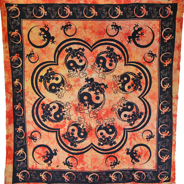 Saffron Salamander & Yin Yang Tapestry