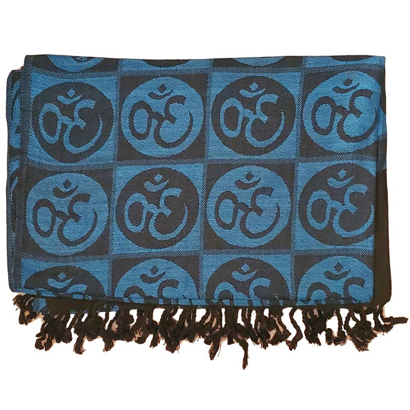 Om Meditation Symbol Handwoven Tassel Scarf