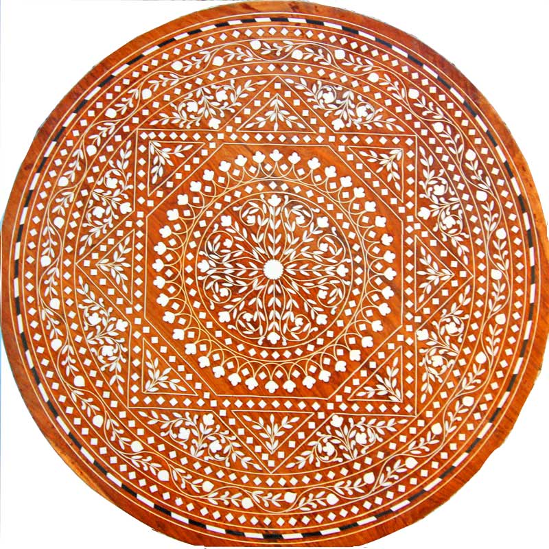 Sheesham Wood  Beautiful Mandala-Boho Mini Table | Wild Lotus®