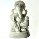 Small White Marble Texture Ganesha Statue Sculpture