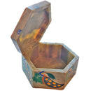 Stately Peacock Soapstone Container