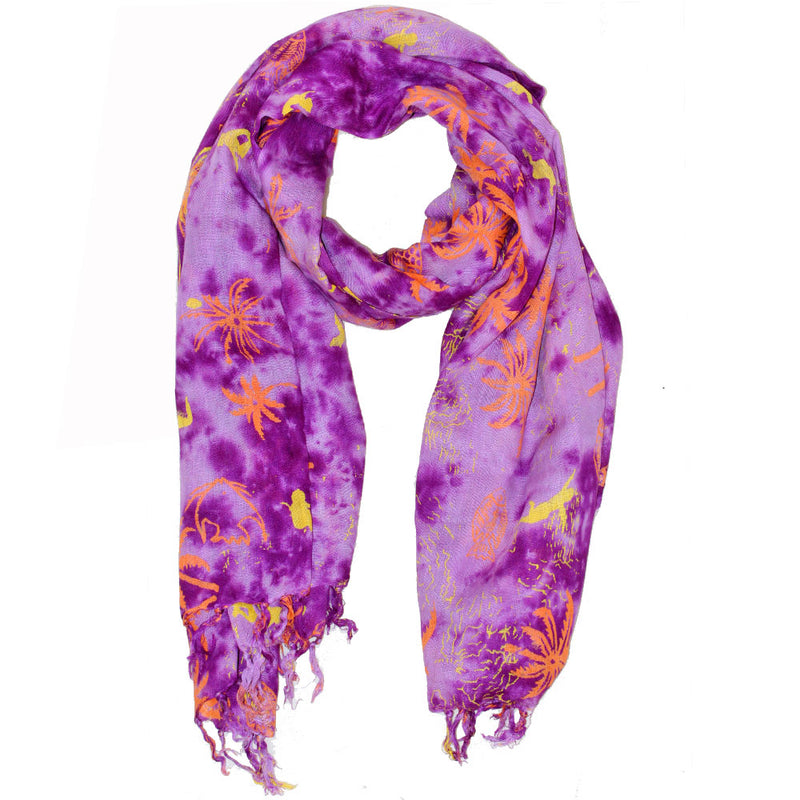 Tropical Island Getaway Purple Print Sarong Wrap | Wild Lotus® | @wildlotusbrand