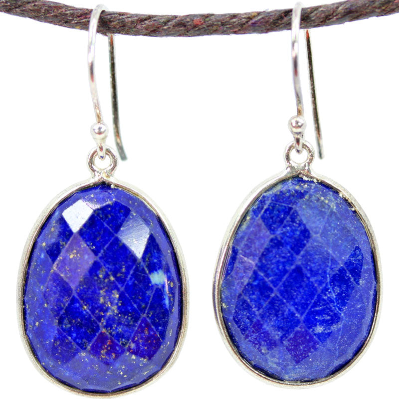 Lapis Lazuli Large Oval Earrings