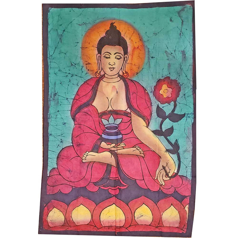 Buddha Calling the Earth to Witness Mudra Enlightenment Double Sided Banner | Wild Lotus®