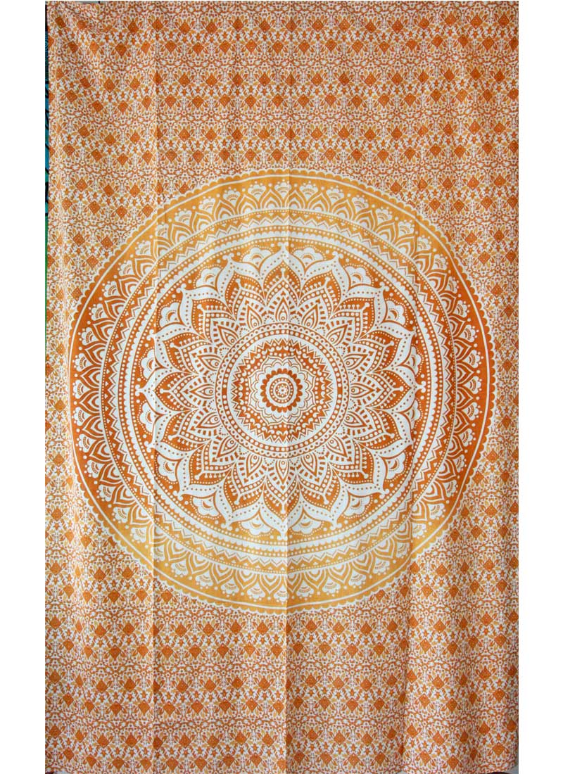 Saffron Ombre Art Pattern Cotton Tapestry Wall Hanging | Wild Lotus® | @wildlotusbrand