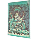 Green Batik Cotton Fabric Krauncha Ganesha Wall Decor Banner Tapestry | Wild Lotus® | @wildlotusbrand