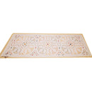 White Cotton Handloom Table Top Runner with Tassel Fringe Accent
