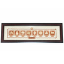 Wooden Vastu Mangal Carving Natural Wood Stain Bracket Frame
