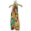 Yellow Patola Print Cotton Fabric Stole Pattern